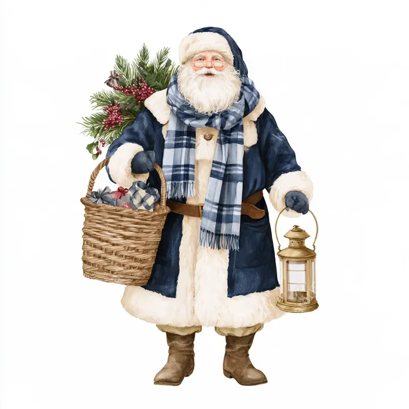 Coastal Christmas Watercolor Cliparts