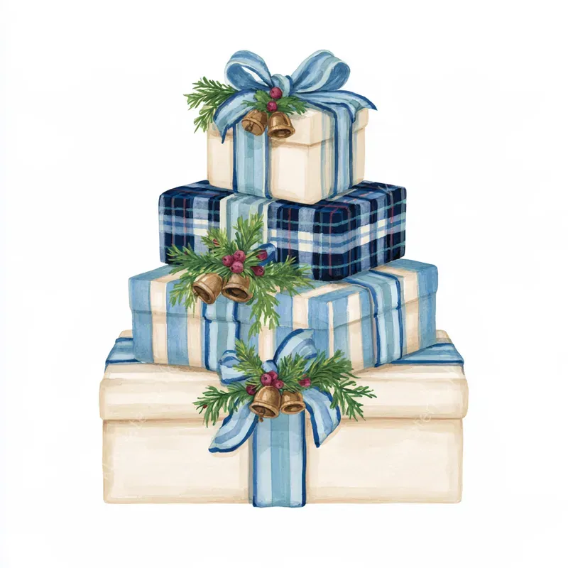 Coastal Christmas Watercolor Cliparts