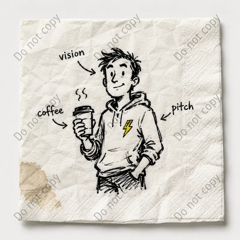 Felt Tip Napkin Doodle Sketches