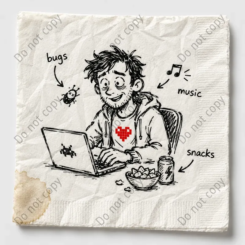 Felt Tip Napkin Doodle Sketches