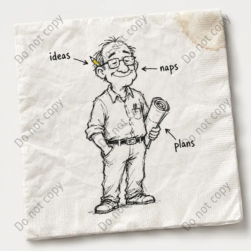 Felt Tip Napkin Doodle Sketches
