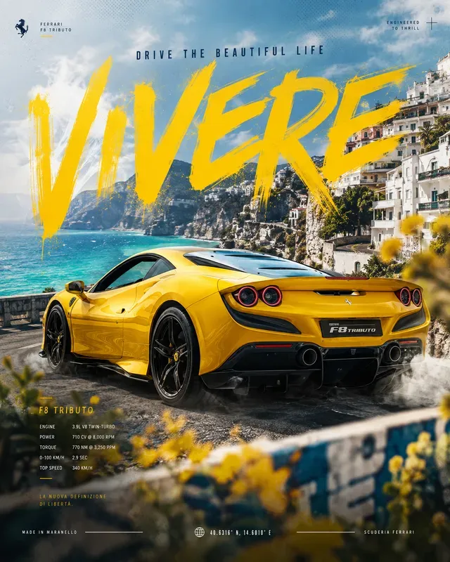 Bold Automotive Ad Posters