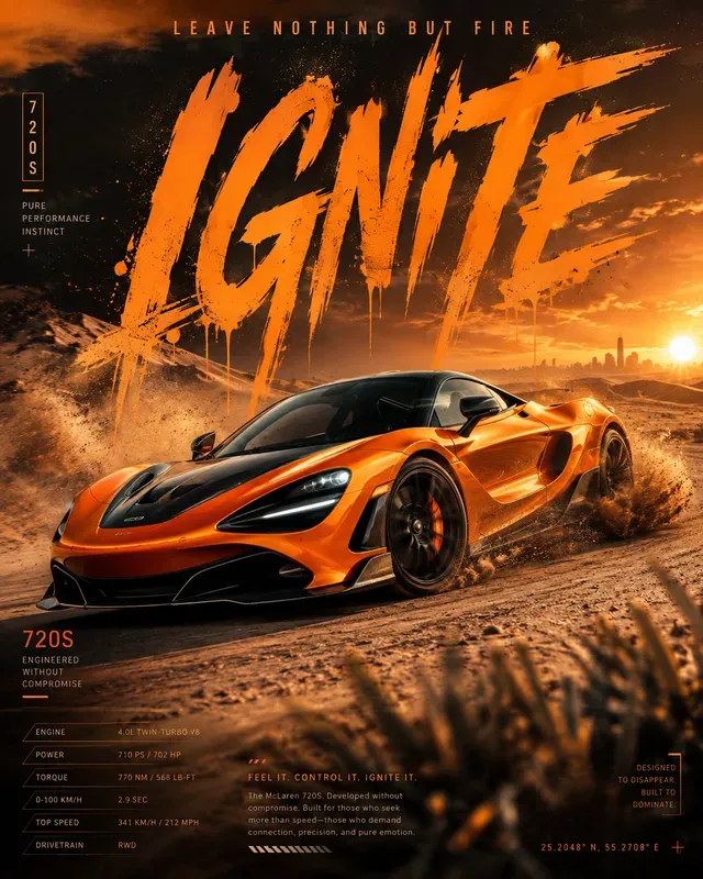 Bold Automotive Ad Posters