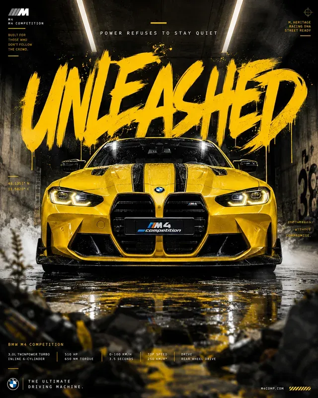 Bold Automotive Ad Posters