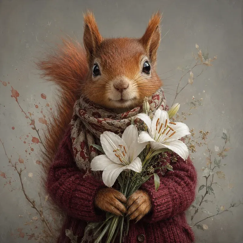 Whimsical Cozy Animal Portraits