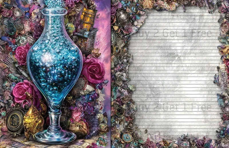 Alice In Ocean Steampunk Double Pages