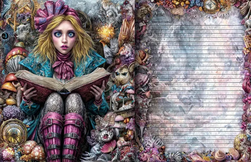 Alice In Ocean Steampunk Double Pages