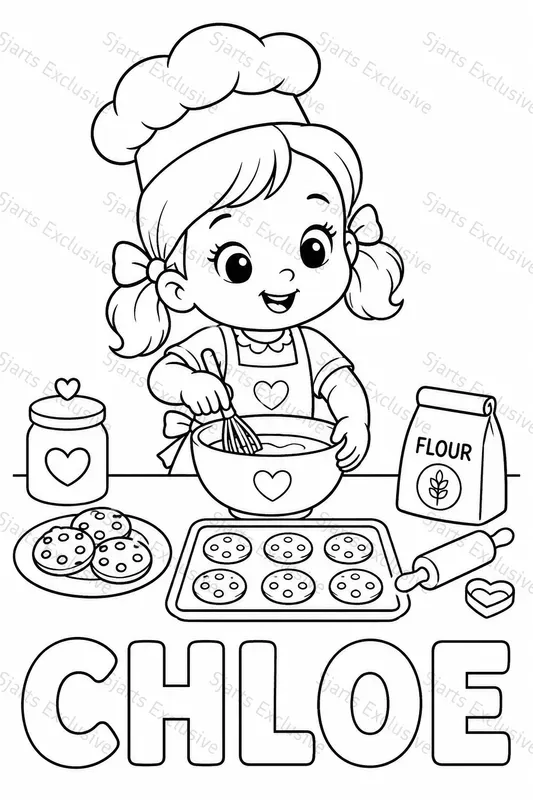 Modern Baby Coloring Page Generator