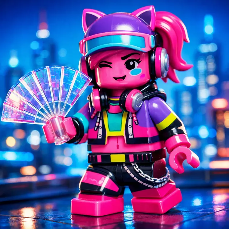 Vibrant Lego Character Toy Portraits