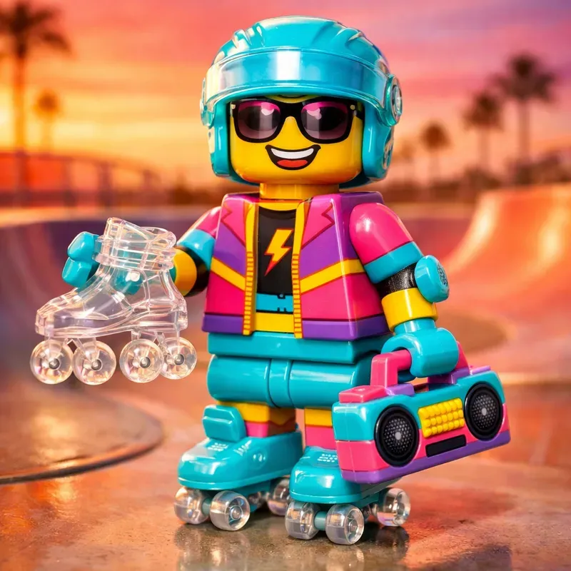 Vibrant Lego Character Toy Portraits