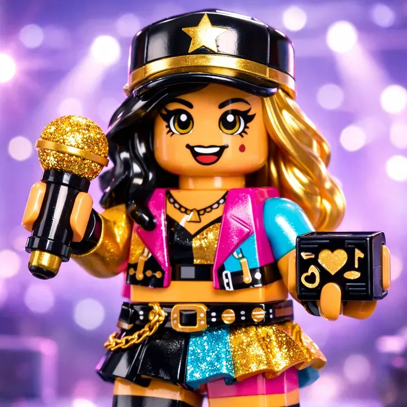 Vibrant Lego Character Toy Portraits