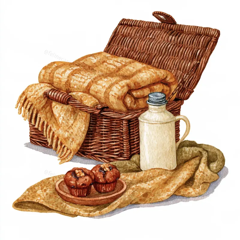 Rustic Autumn Watercolor Clipart Scenes