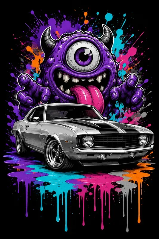 Graffiti Drip Car Art