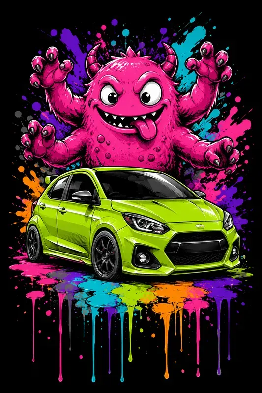 Graffiti Drip Car Art