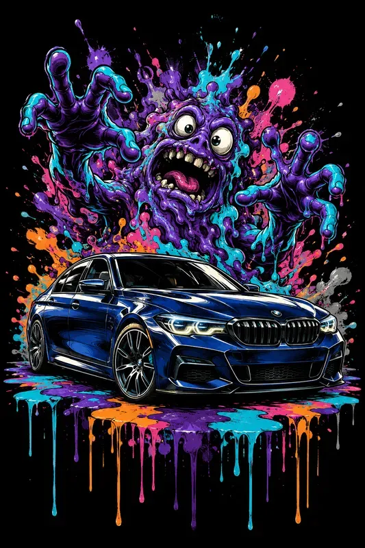 Graffiti Drip Car Art