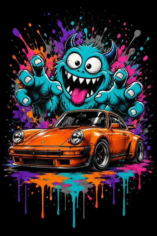 Graffiti Drip Car Art