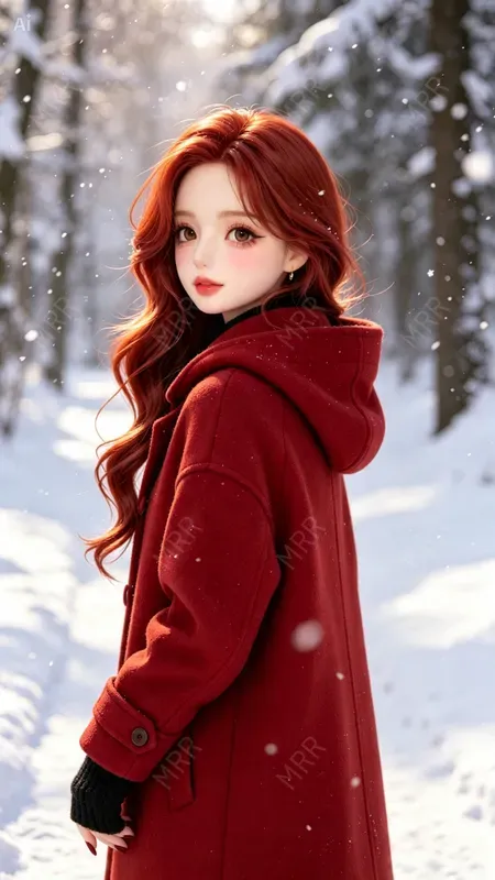 Cute Doll Winter Portraits