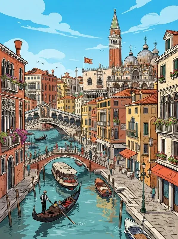 Handinked Vector Travel Posters