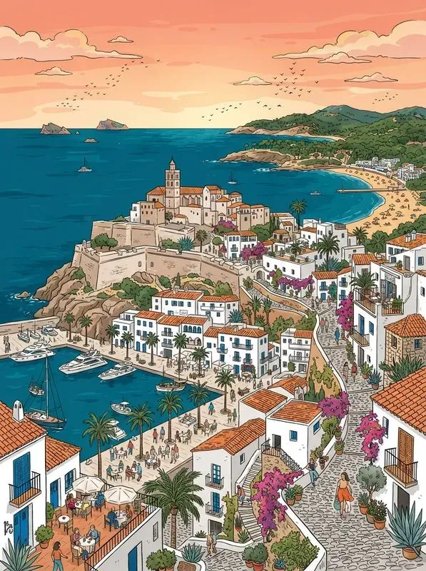 Handinked Vector Travel Posters