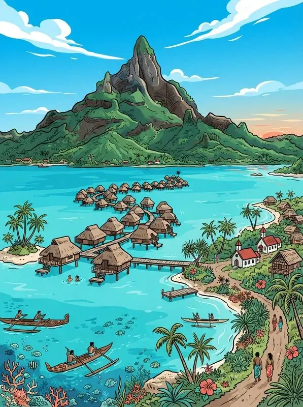 Handinked Vector Travel Posters