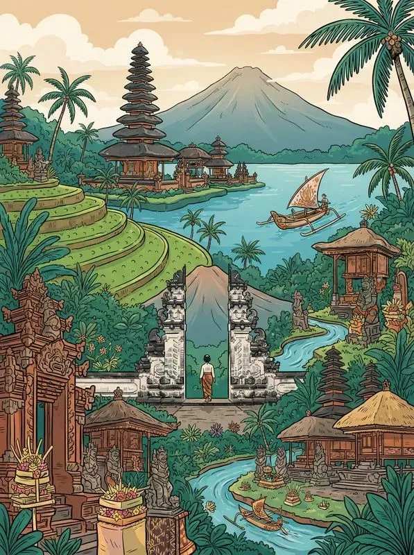 Handinked Vector Travel Posters