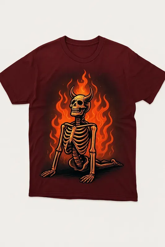Flaming Meditative Yoga Tshirt Art