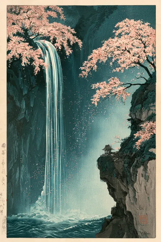 Cherry Blossom Ukiyoe Art Generator