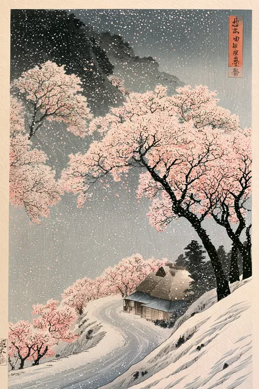 Cherry Blossom Ukiyoe Art Generator