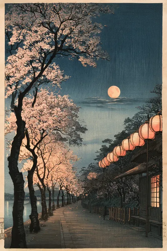 Cherry Blossom Ukiyoe Art Generator