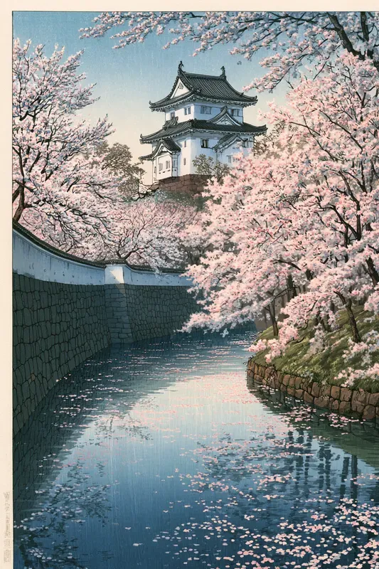 Cherry Blossom Ukiyoe Art Generator