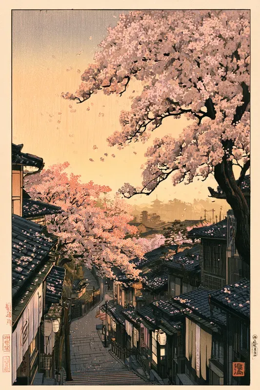 Cherry Blossom Ukiyoe Art Generator