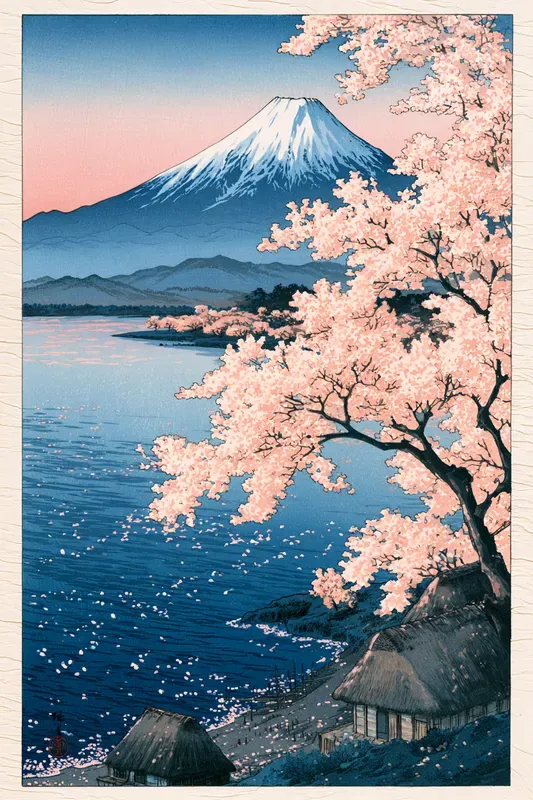 Cherry Blossom Ukiyoe Art Generator