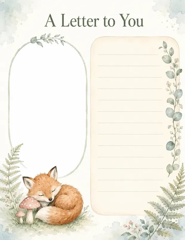 Woodland Letters To Babies Handprints