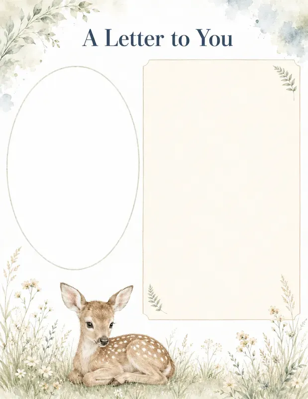 Woodland Letters To Babies Handprints