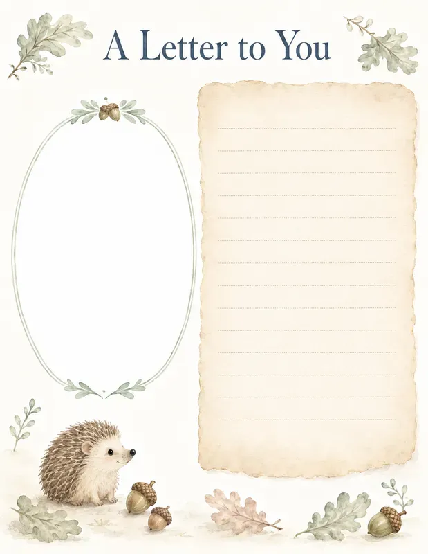 Woodland Letters To Babies Handprints
