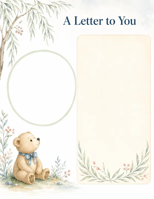 Woodland Letters To Babies Handprints
