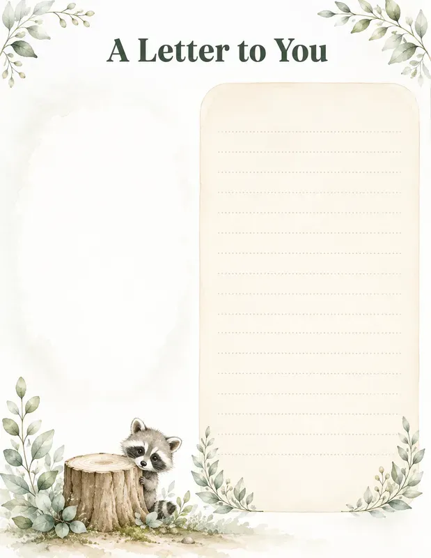 Woodland Letters To Babies Handprints