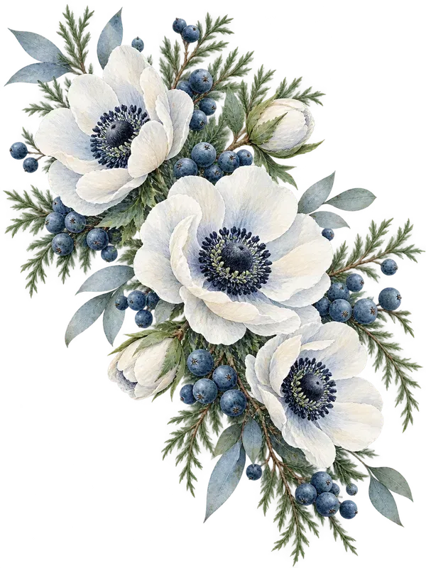 Ethereal Pastel Watercolor Floral Art