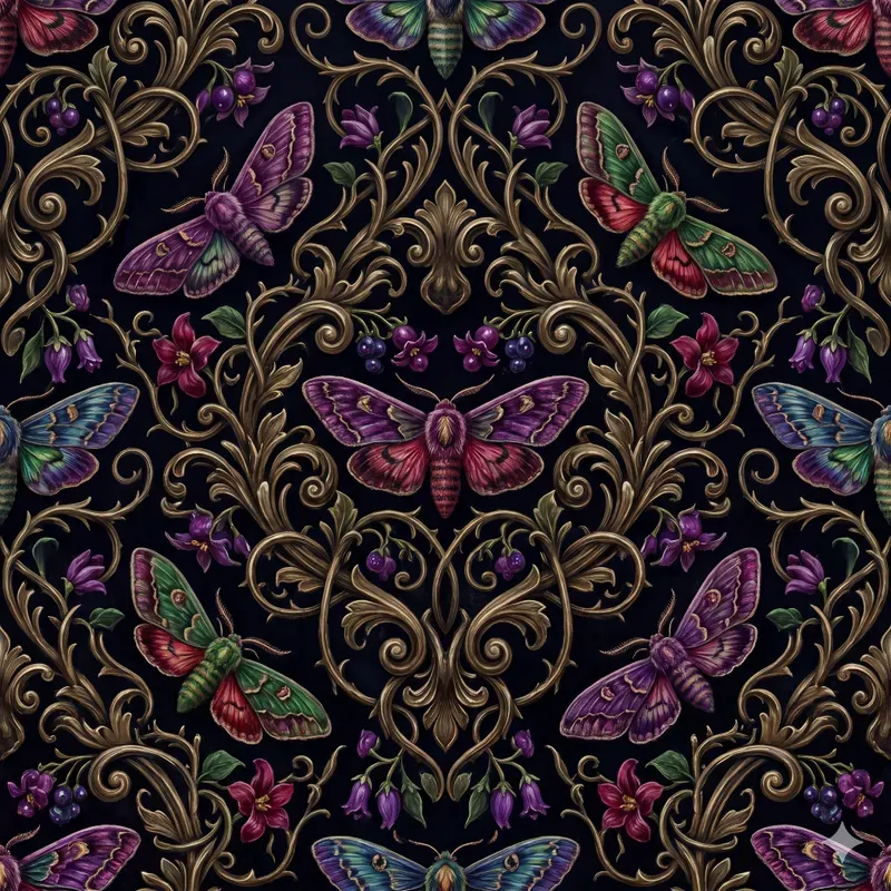Romantic Gothic Seamless Patterns