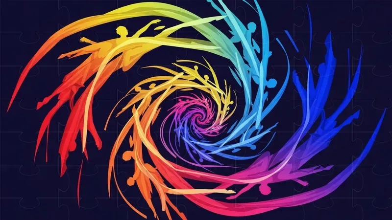 Bright Abstract Geometric Scenes