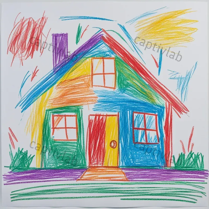 Childrens Scribbles Art