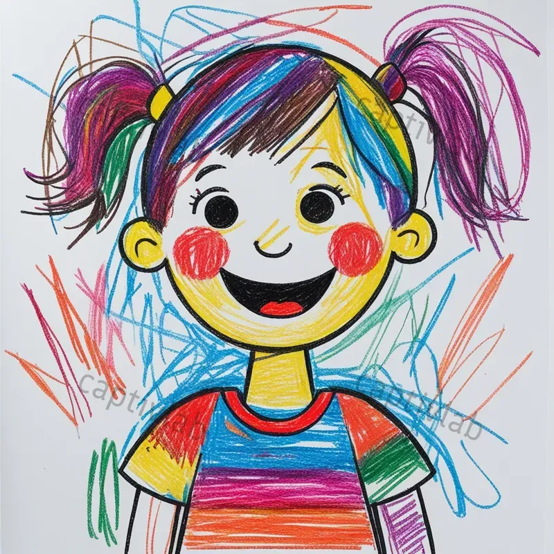Childrens Scribbles Art
