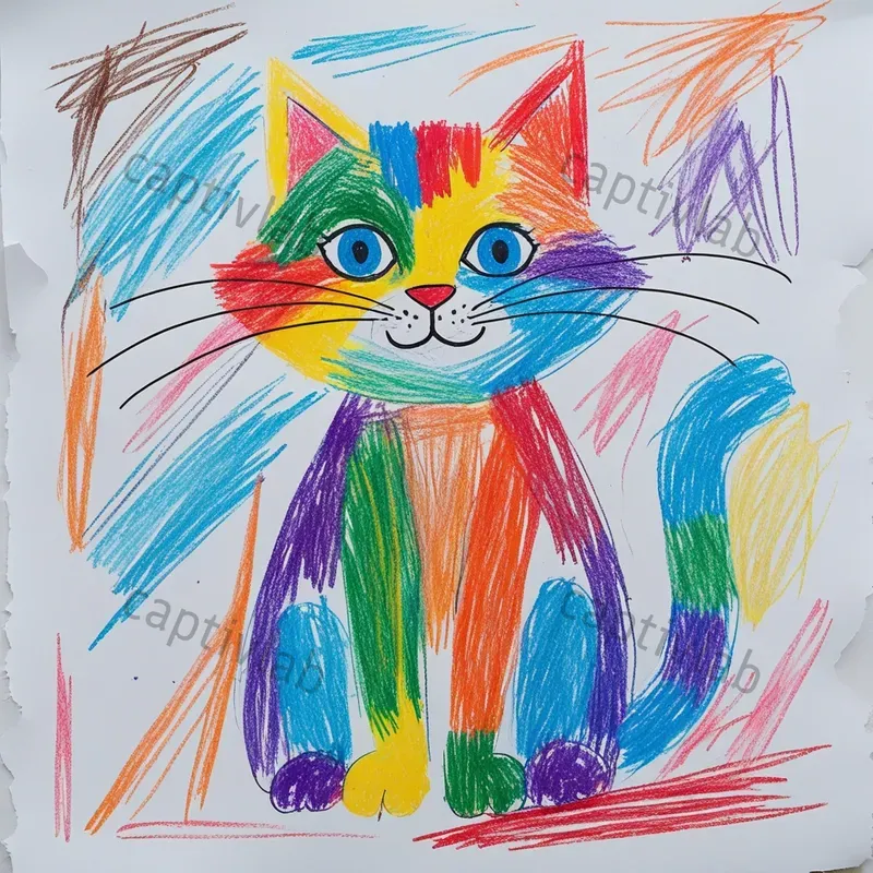Childrens Scribbles Art