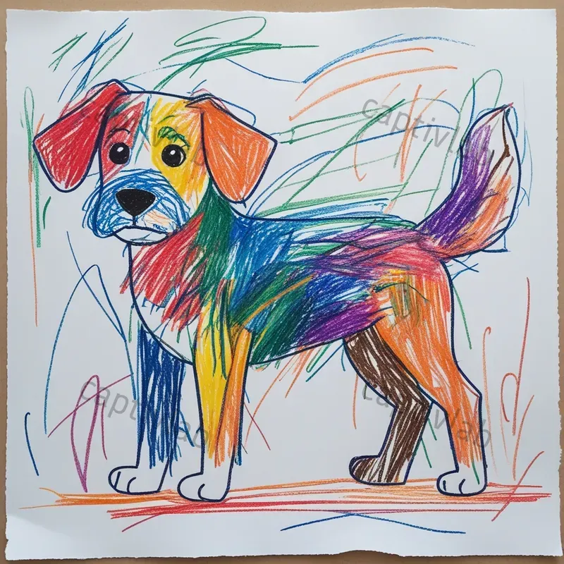 Childrens Scribbles Art