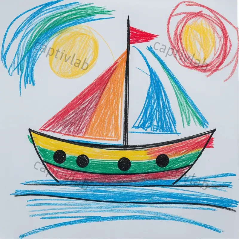 Childrens Scribbles Art