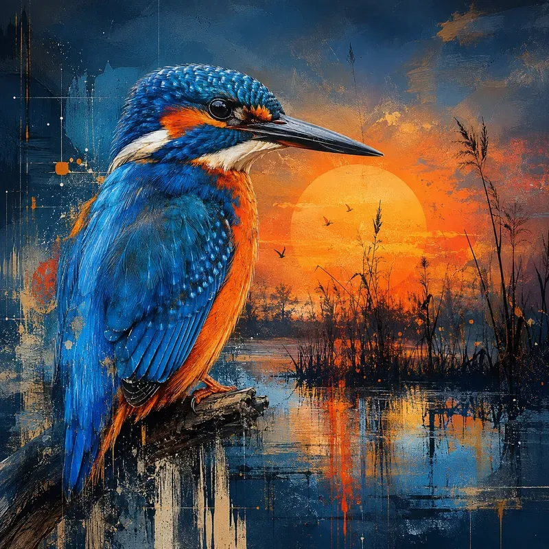 Wildlife Fusion Expressive Mixedmedia