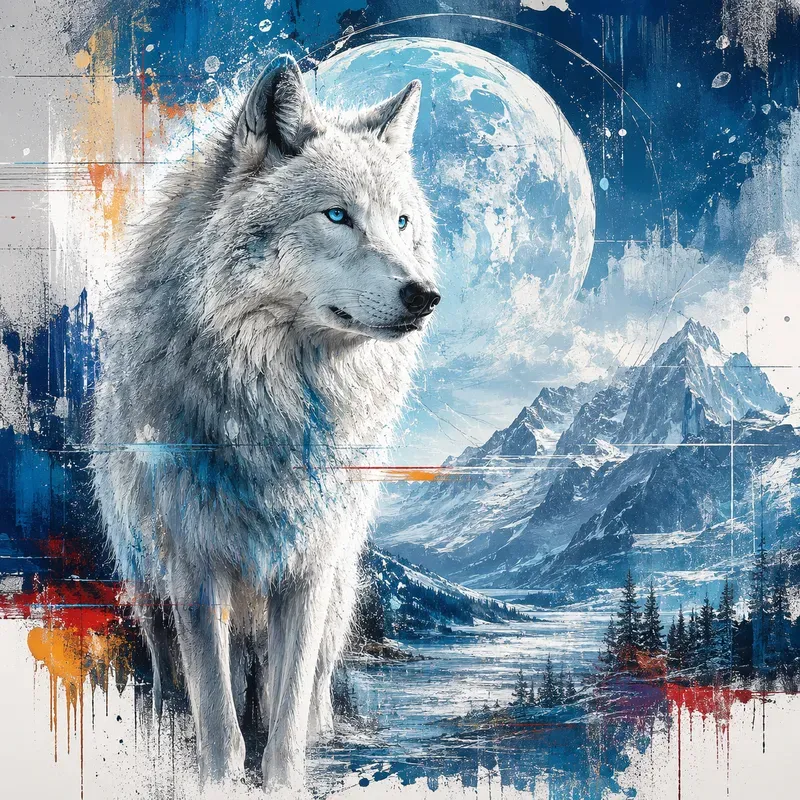 Wildlife Fusion Expressive Mixedmedia
