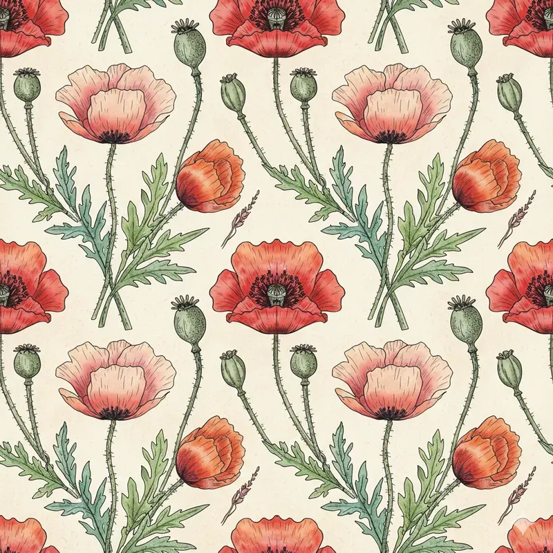 Antique Botanical Seamless Patterns