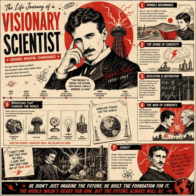 Retro Editorial Biography Infographics