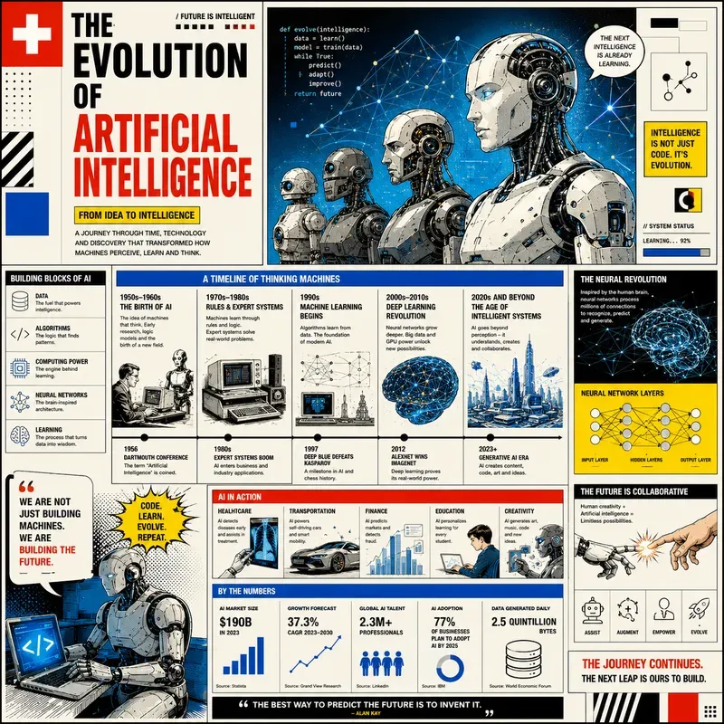 Retro Editorial Biography Infographics